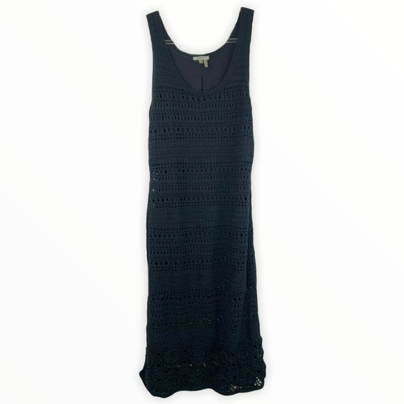 Tyler Boe Womens Size M Black Dress Crochet Sleeveless‎ Tank Partially Lined - Picture 1 of 7